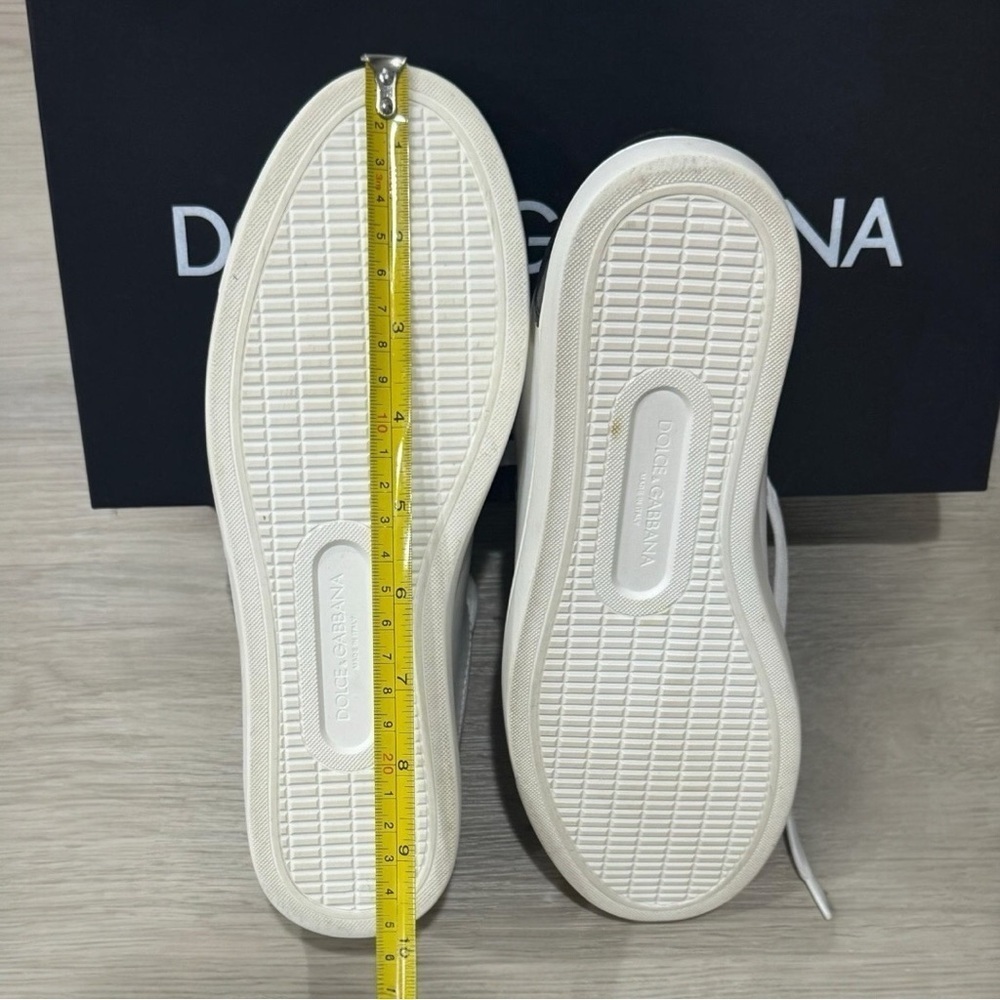 DOLCE & GABBANA Logo White Black Leather Low Top Sneakers Portofino Sneakers - Picture 14 of 16